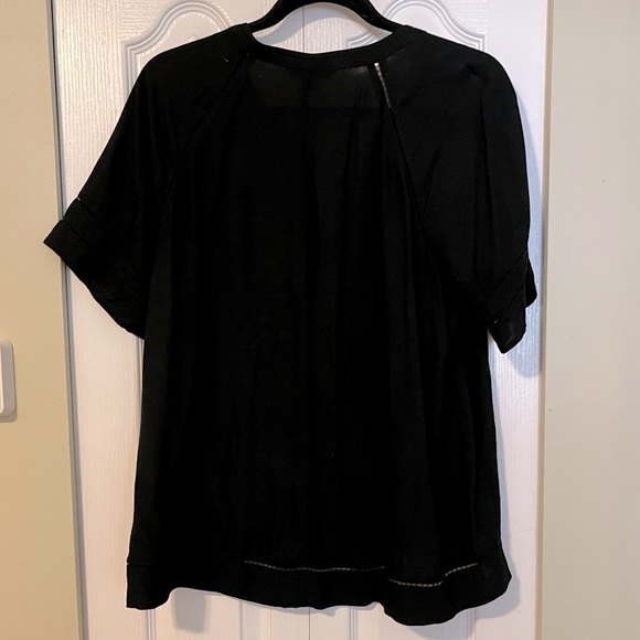 Calvin Klein Black V Neck Blouse - Picture 3 of 3